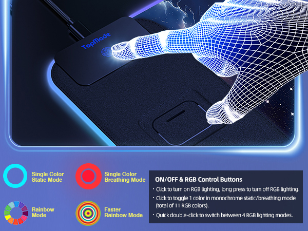 4 light modes & 11 rgb colors
