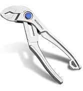 WORKPRO Mini Water Pump Pliers, 4-Inch Groove Joint Pliers, Fast Adjustable Tongue and Groove Pli...