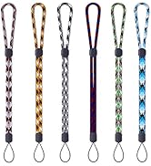 Foshine 6 Pack Lanyard Adjustable Neck lanyards Black Straps Long for Pen id Badge Holder Keys Of...