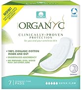 Organyc New and Improved 100% Certified Organic Cotton Inside and Out Overnight Feminine Pads, He...