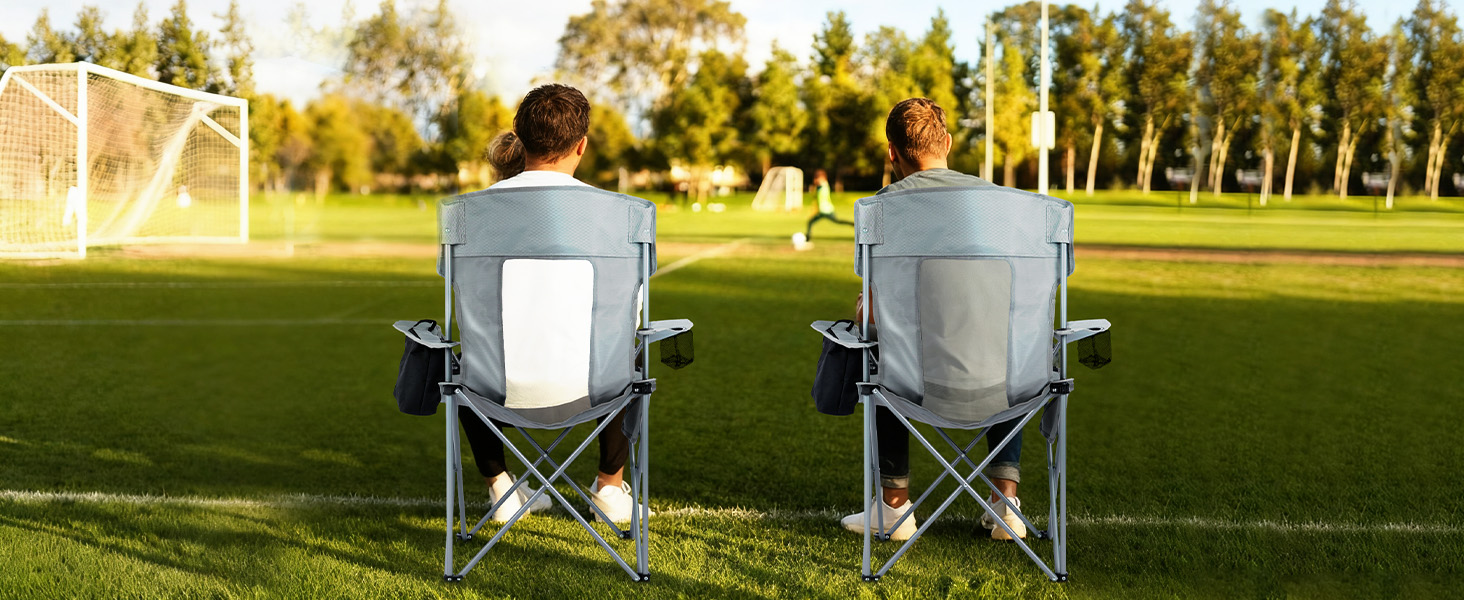 camping lawn chairs with cup holders for adults outdoor foldable camp portable folding chairs