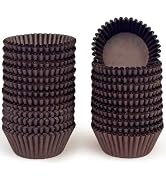qiqee 600pcs Coffee Cupcake Liners Muffin Linner No Smell, Food Grade Baking Cups(Standard Size)