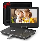 WONNIE 12.5 Inch Portable DVD Player with 10.5 Inch Swivel HD Screen, with Car Headrest Case, 5-H...