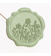 UNIQOOO Wildflower Wax Seal Stickers - Floral Wedding Invitation Envelope Seal Sticker, 50 Pcs Se...