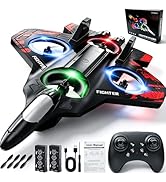 RGIMF Foam Remote Control Airplanes, RC Planes with Light, RC Airplane Fighter Jet, 360° Flip, St...