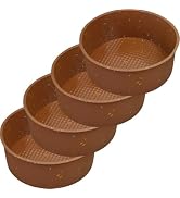 Firstfooby 6 Inch Silicone Cake Pan, 4 Pcs Silicone Round Cake Pans, Nonstick Baking Mold BPA Fre...