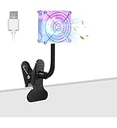 80mm 5V USB Cilp on Fan Mini Quiet Cooling Case Fan with LED Lights for Computer Xbox Cabinet Rou...