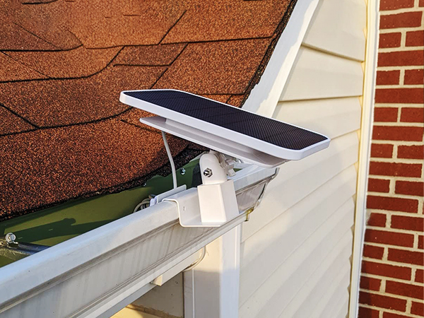 eufy cam solar panel gutter mount white