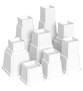 Napnapday 12 inch Bed Risers Heavy Duty, White