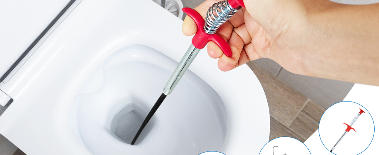 Drain Snake Hair Clog Bathroom Tool