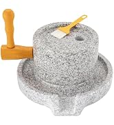 Industry Millstone, Small Natural Granite Handmade Stone Mill Grinder, Water Grinding Process Man...