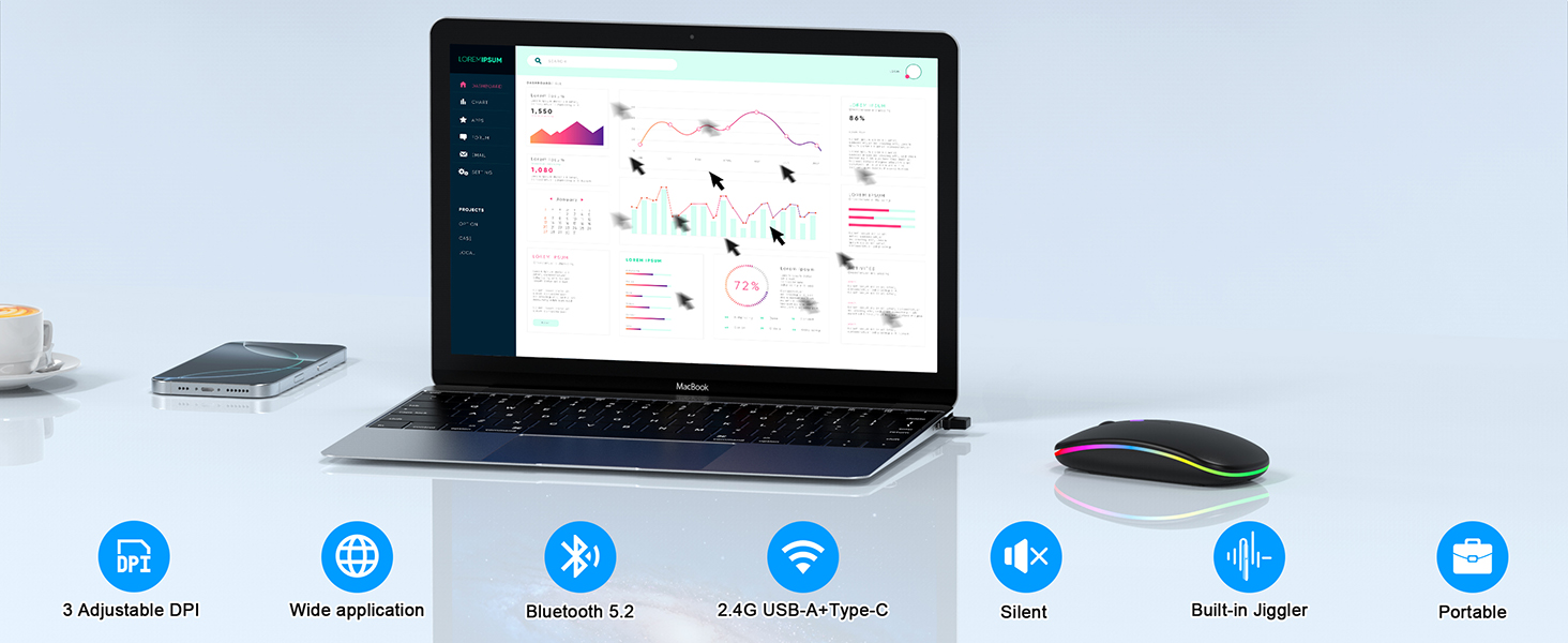 Wireless Mouse for MacBook Air