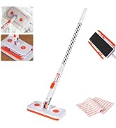 Snap Grip Mini Mop Set, Convenient Cloth Changing Mini Mop, Gap Dust Cleaner Lazy Mops with Locki...