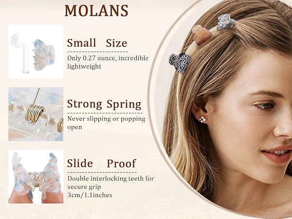 small hair clips claws girls toddlers women