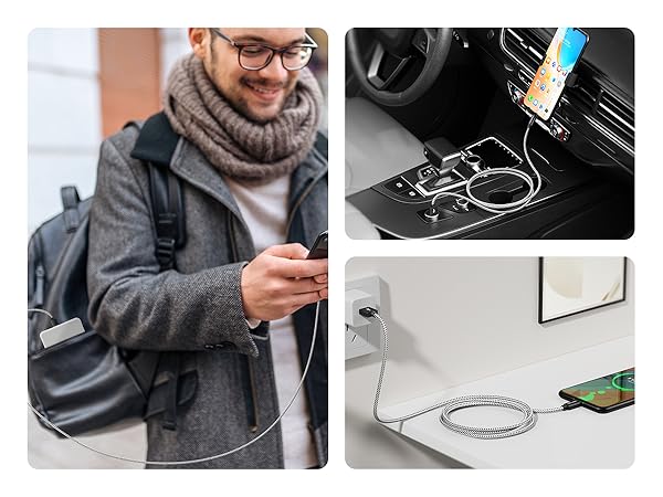 Braided USB2.0 Micro-B USB