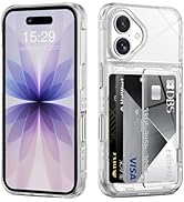 ACANDYA for iPhone 17 Case Wallet Clear Protective Phone Case with Credit Card Holder Heavy Duty ...