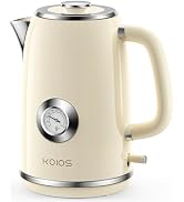 Electric Kettle 1.8L with Temperature Gauge, 1500W Fast Boiling Electric Tea Kettle, 100% Stainle...