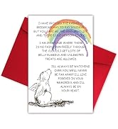 Sympathy Card for Pet Loss - Rainbow Bridge Condolence, Bereavement Card for Dog Owner & Family