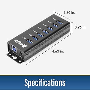 usb hub 3.0 for laptop powered charger hub for pc 3.2 charging 3.1 surface mountable powered hub