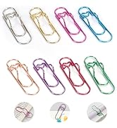 Kaileen Paper Clip Pen Holder, Metal Pen Clips for Notebook - 8 Pcs Colorful Pen Clip Holder Plan...