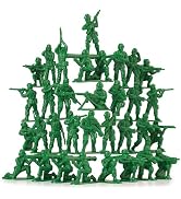 KiddieLoot Green Army Men Toy Soldiers (36 Pack) - Classic Military Action Figures for Kids - Pla...