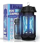 LiBa Electric Bug Zapper, Outdoor & Indoor Insect Killer with Switch – 4000V Powerful Grid, 20W E...