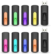 KOOTION 10 Pack 64GB USB Flash Drives Retractable Thumb Drives Bulk USB 2.0 Jump Drive Memory Sti...