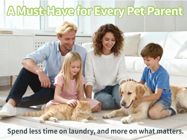 Pet hair dissolver for washing machine