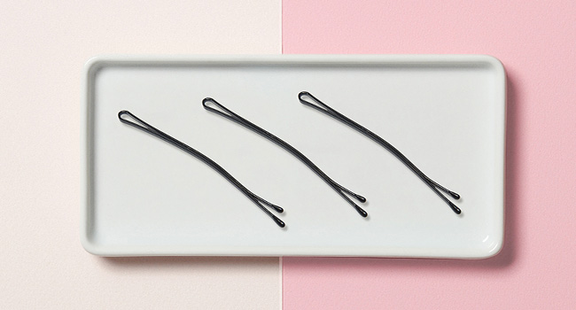 3" curved bobby pins