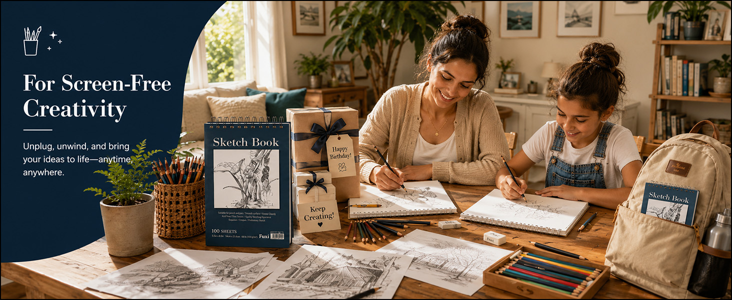 A drawing pad for kids, family doodles and shared ideas that make screen-free creativity easy.