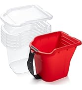 Mister Rui 4" Paint Bucket with Liner, 7 Pack, Paint Pan Liner with Lid, Paint Cups for Painting,...