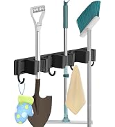 Broom and Mop Holder Wall Mount,Upgraded Broom Organizer,Broom Hanger Wall Mount for Home Kitchen...