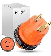 Nilight 30 Amp to 30 Amp RV Power Adapter Twist Locking Connector TT-30P to L5-30R 30A Male Plug ...