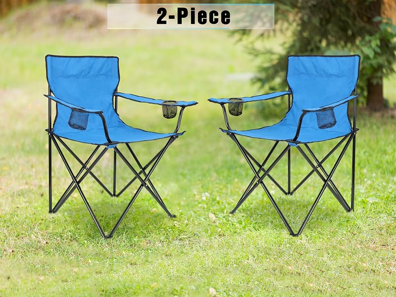 Oversized folding chair set of 2 for adults to sit comfortbly without broken