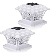 AEFRELEOHT Solar Post Cap Lights, Warm White & RGB Automatic Cycling & Fixed RGB Color, 9 Colors ...