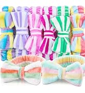 YOOVR 8pcs Spa Headband, Cute Small Bulk Gifts for Women, Stocking Stuffers for Teen Girls, Skinc...