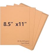Joyberg Brown Cardstock 8.5 x 11, 230gsm Cover Cardstock Paper, 85 Lb Heavy Card Stock for Printe...