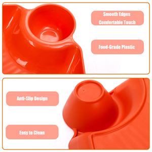 Reusable Dumpling Plate with Sauce Holder for Buffet Parties