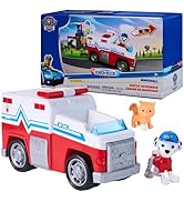 Paw Patrol: Search & Rescue, Marshall Rescue Responder Vehicle with 2 Figures, Toy Truck with Pul...