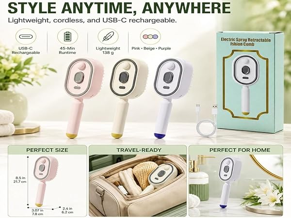 electric spray air cushion massage comb