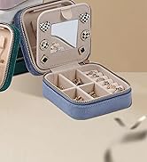 Dajasan Velvet Travel Jewelry Box, Mini Travel Jewelry Case, Small Portable Travel Jewelry Organi...
