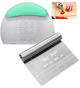 Bench Scraper Dough Pastry Pizza Cutter Dough Scraper Tool Kitchen Food Scraper Stainless Steel w...