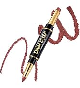 HHLTOH 2-in-1 Lip Liner and Lipstick, Matte Waterproof Lipstick, Dual Ended Lip Pencil, Long-Last...