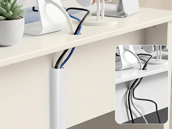 white cord cover