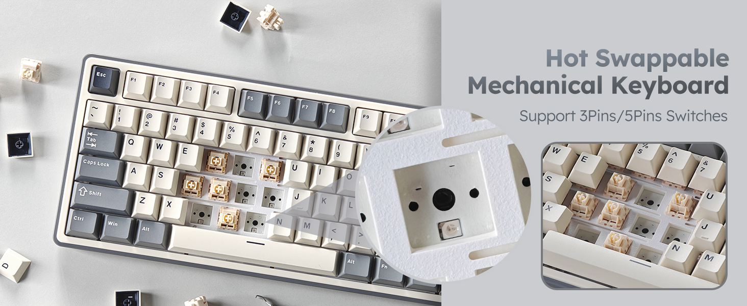 Hot swappable mechanical keyboard