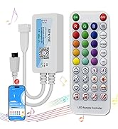 PAUTIX Bluetooth Music Pixel LED Smart Controller SP611E,for WS2811 WS2812 SM16703 Addressable Dr...