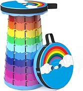 ALEVMOOM Portable Collapsible Stool Retractable Folding Telescoping Stool for Adults Sturdy Capac...
