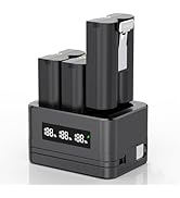 Compatible with Ring Doorbell/Camera,Battery Charging Station,3 Pack 3.65V 6040mAh,3-Slot LED Dis...