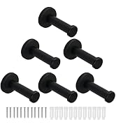 Vanloory Bath Towel Hooks, 6 Pack Round Coat Hooks, Sturdy Wall Mounted Robe Hook, SUS 304 Stainl...
