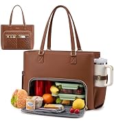 LOVEVOOK Work Bag with Lunch Compartment, 15.6-Inch Teacher Tote for Women | 3 in 1 Insulated Lun...